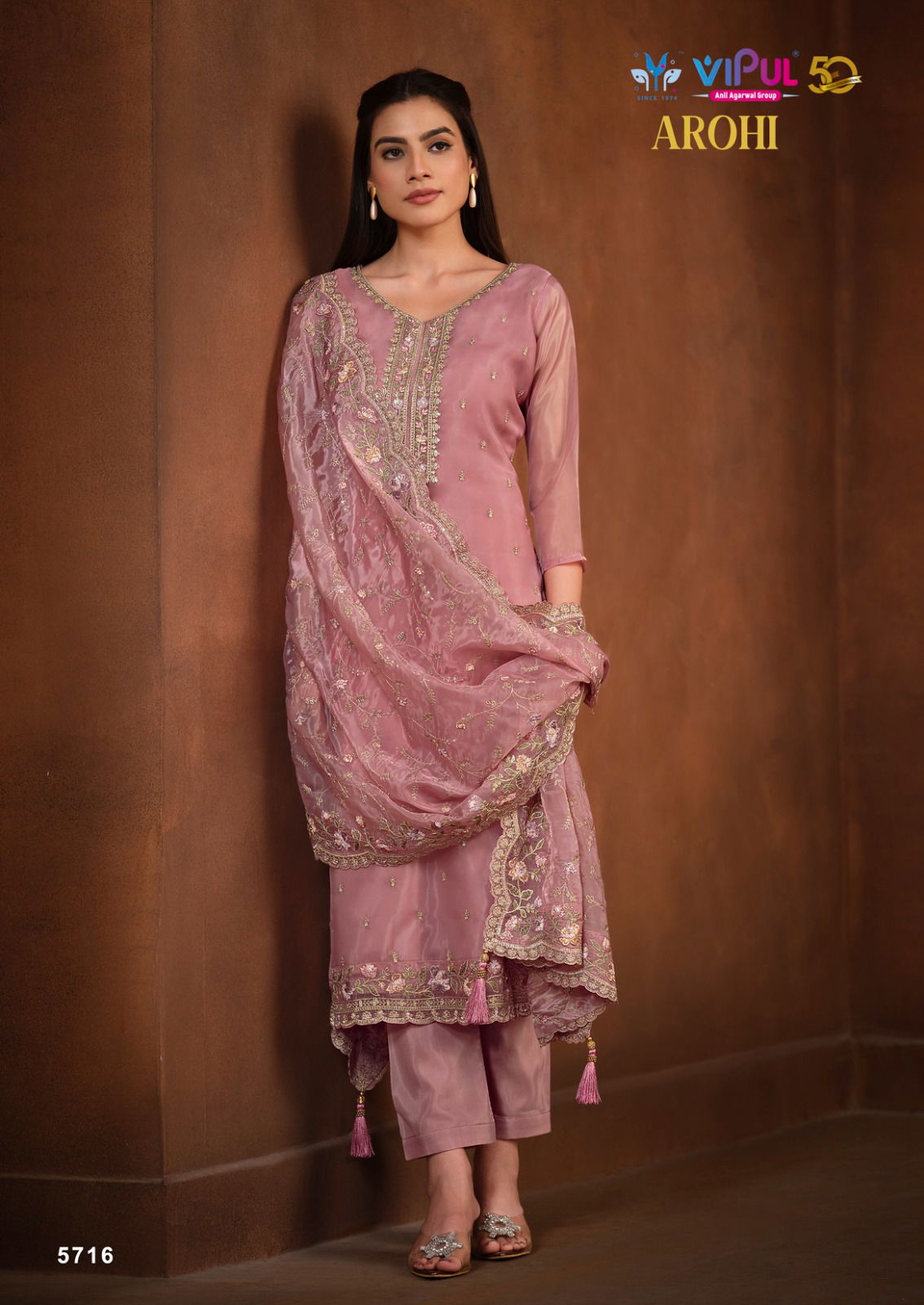 Arohi By Vipul Organza Embroidery Salwar Kameez Wholesale Price In Surat